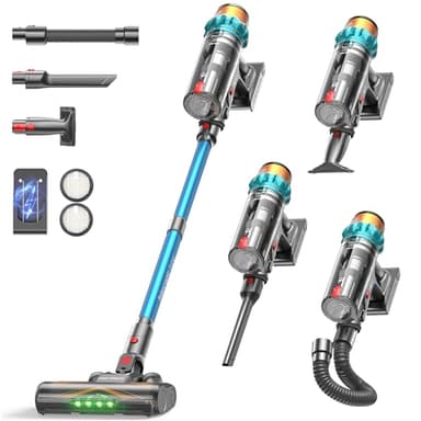 Eleckeys Cordless Vacuum Cleaner, 600W 70Mins 55KPa Powerful Stick Vacuum Cleaner, Lightweight Upright Vacuums, Anti-Tangle Wireless Handheld Vacuum Cleaner for Home, Pet Hair, Hardwood Floor, Carpet