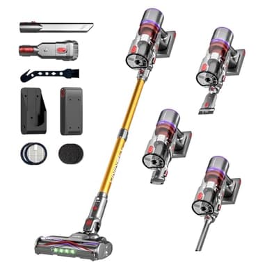 UNINELL Cordless Vacuum Cleaner, 550W 48KPA 65Mins Vacuum Cleaners with LED Screen, Self-Standing Cordless Vacuum, Rechargeable, Anti-Tangle for Home/Pet Hair/Carpet