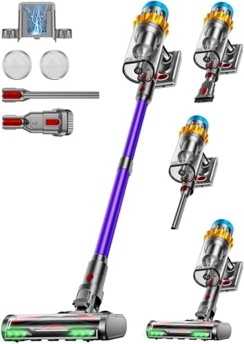 Cordless Vacuum Cleaner, 650W 55KPA 70Mins Cordless Stick Vacuum Cleaners with Self-Standing, LED Screen, Wall-Mounted Charging, Anti-Tangle Stick Vacuum Cleaners for All Floors