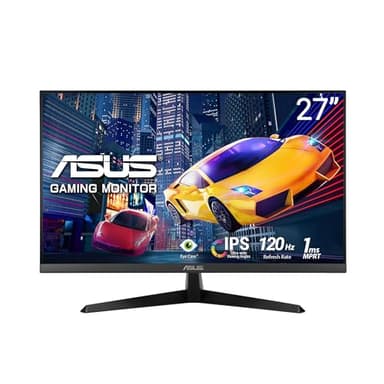 ASUS VY279HGR Eye Care Gaming Monitor – 27-inch, IPS, Full HD, Frameless, 120Hz, Adaptive-Sync, 1ms MPRT, HDMI, Low Blue Light, Flicker Free, Wall Mountable