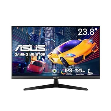 ASUS VY249HGR Eye Care Gaming Monitor – 24-Inch (23.8-Inch viewable), IPS, Full HD, Frameless, 120Hz, Adaptive-Sync, 1ms MPRT, HDMI, Low Blue Light, Flicker Free, Wall Mountable