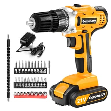 Cordless Drill, 20V 30Nm 2-Speed 24+1 Clutch 3/8" Keyless Chuck LED Light